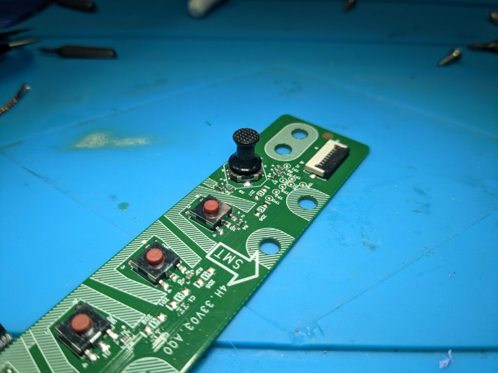 ASUSモニター メニューボタン基板 修理01